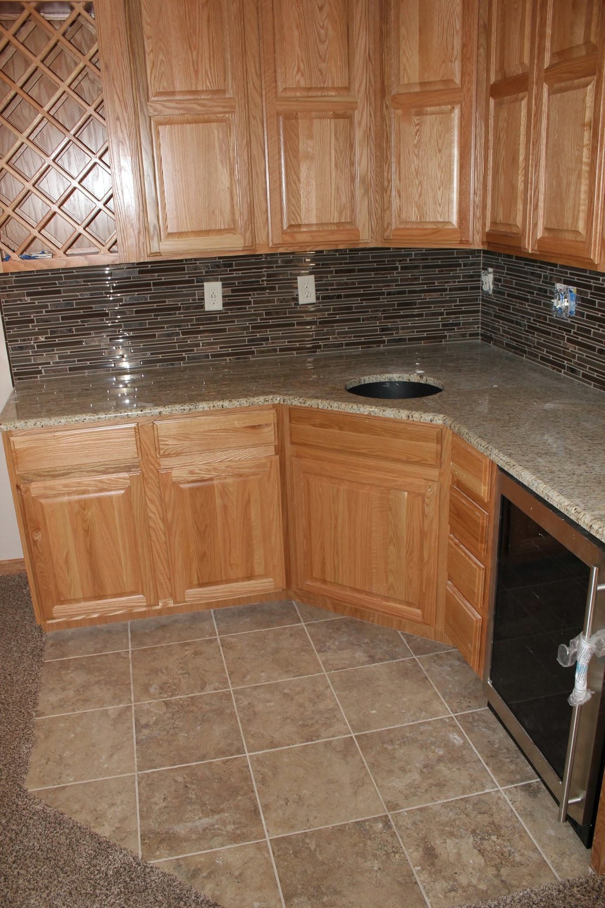 Glass Bar Backsplash