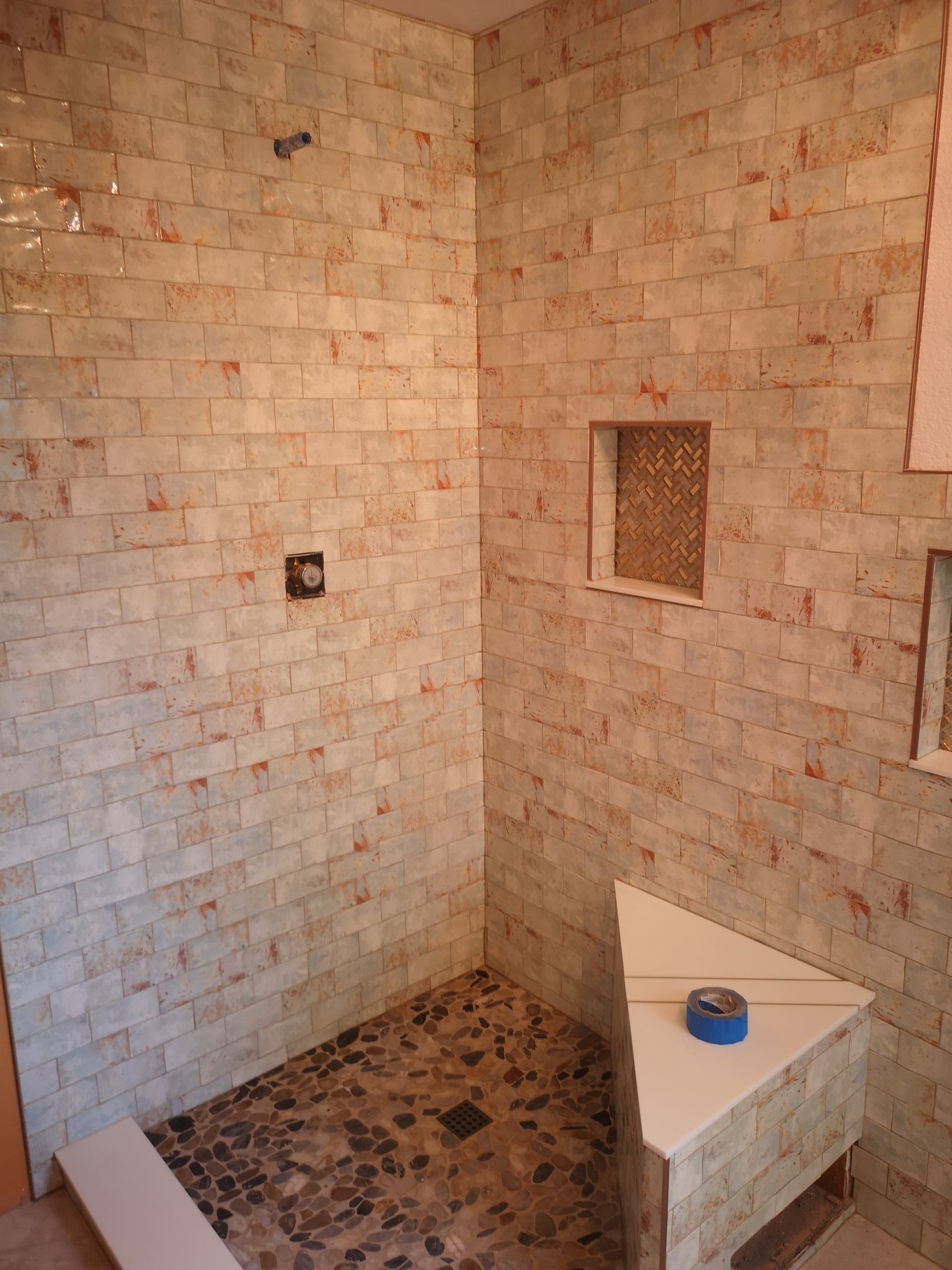 Stone Walk-In Shower