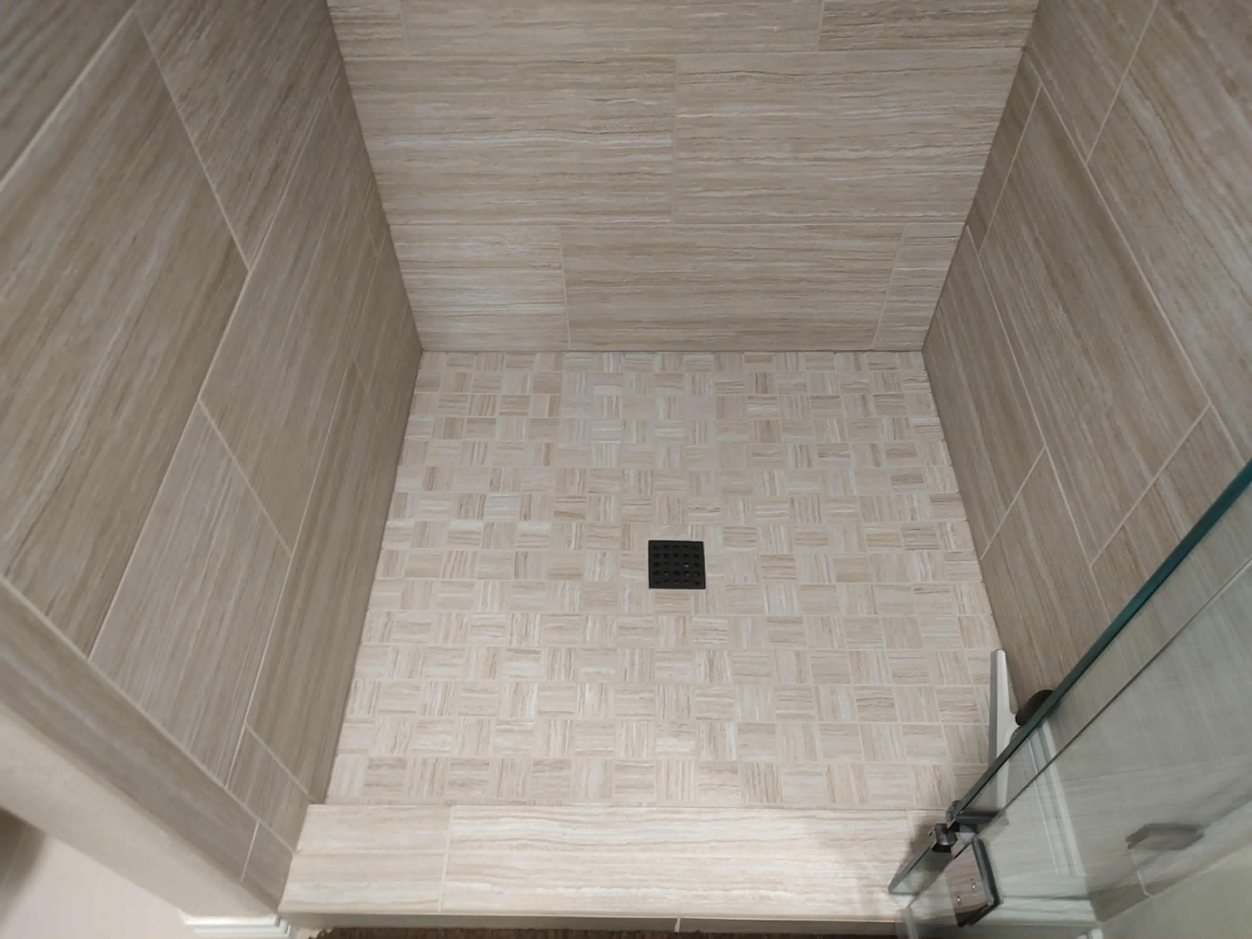 Basketweave Shower Floor